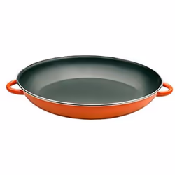 Ibili Orange poêle à paella en acier émaillé vitrifié 38 cm (8 personnes). -Matériau : Acier émaillé vitrifié. Revêtement int ...