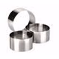 Cercle inox de qualité supérieure - Ibili - Clasica - Epaisseur 09 mm - Hauteur 4.5 cm - Diamètre 6 cm