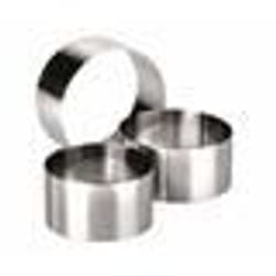 Cercle inox de qualité supérieure - Ibili - Clasica - Epaisseur 09 mm - Hauteur 4.5 cm - Diamètre 6 cm