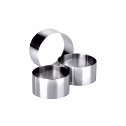 Existe en plusieurs tailles Cercle inox 7 cm - Pour dresser vos assiettes, réaliser vos entremets ou vos pâtisseries individu ...