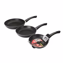 Poêles - IBILI - Indubasic - 18 + 22 + 26 cm - Aluminium - Antiadhésif - Induction