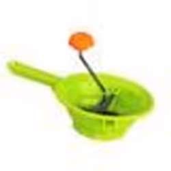 PRESSE-PUREE PLASTIQUE VERT A MANIVELLE 20 CM - LIVRE AVEC 1 DISQUE INOX - PASSE AU LAVE-VAISSELLE