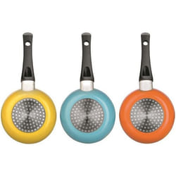 Mini Poêle - Indubasic - Aluminium - Anti-adhérent - Diamètre 14 cm - Couleur Orange