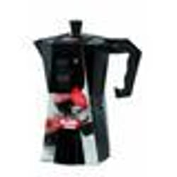 Ibili - Cafetière à Expresso Bahia Noire 12 Tasses 600 ml Aluminium