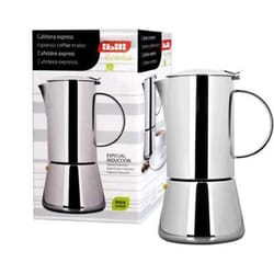 Cafetière Expresso 2 Tasses Inox 18/10 - IBILI - Compatible Induction - Bac dégouttage réglable en hauteur