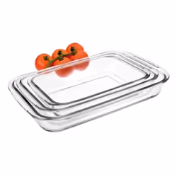 Ibili 480700, Rectangulaire, Verre, Transparent, 3 pièce(s)