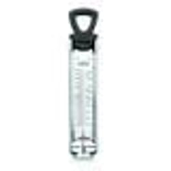 THERMOMETRE A SUCRE INOX ET VERRE - DE QUALITE SUPERIEURE - LONGUEUR 30 CM - TEMPERATURE + 200 C - ECRAN SANS MERCURE