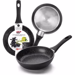 Poêle - IBILI - Natura - 20 cm - Aluminium - Antiadhésif style pierre - Compatible induction