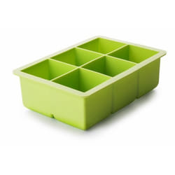 MOULE POUR GLACONS CARRE XL - 100 % SILICONE DE QUALITE SUPERIEURE - BAC DE 6 GLACONS - DIMENSIONS 16 X 11 X 5 CM