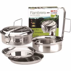 Ibili 720616 Boîte alimentaire avec 2 plats Inox 16 cm
