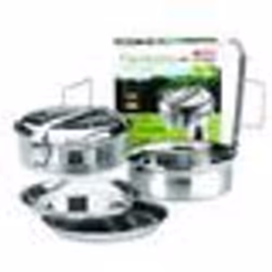 Ibili 720618 Boîte alimentaire avec 2 plats Inox 18 cm