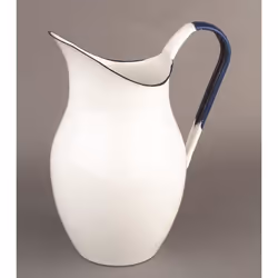 Jarre en acier émaillé - IBILI - Blanc - 19 x 13 x 26 cm - 25 litres - Vintage