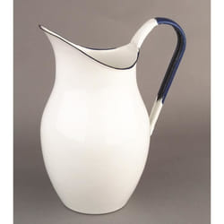 Jarre en acier émaillé - IBILI - Blanc - 19 x 13 x 26 cm - 25 litres - Vintage