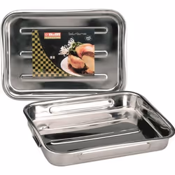 Ibili 651840 Plat à rôtir en Inox avec anses pliantes 40 cm Bistrot