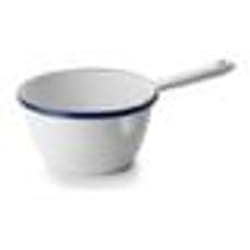 Casserole - Ibili - 904012 - 12 cm - Émail blanc - Bec verseur pratique