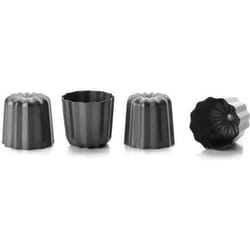 Moules à cannelés - IBILI - Lot de 4 - Acier antiadhérent - Diamètre 6 cm - Démoulage facile
