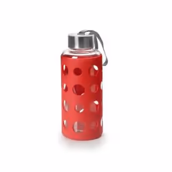 Ibili 746004R, 400 ml, Utilisation quotidienne, Sports, Rouge, Verre, Silicone