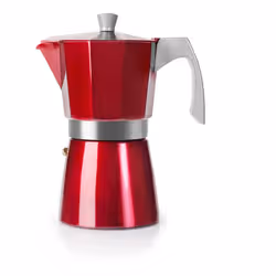 Ibili 623206 machine à café manuelle Cafetière à moka 0,3 L Rouge, Acier inoxydable - Vue supplémentaire 2