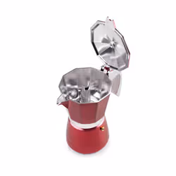 Ibili 623206 machine à café manuelle Cafetière à moka 0,3 L Rouge, Acier inoxydable - Vue supplémentaire 4