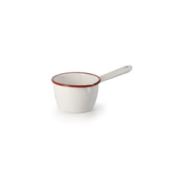 Casserole - IBILI - 909210 - Acier émaillé - 10 cm - Blanc/Rouge - Lave-vaisselle