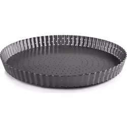 Moule à tarte perforé fond amovible - IBILI - 20 cm - Antiadhésif - Bords cannelés