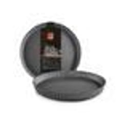 Moule à tarte dentelé perforé amovible 24 cm - hauteur 2.5 cm - pour une pâte plus croustillante