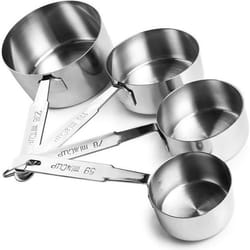 Casseroles à mesurer - IBILI - Lot de 4 - Acier inoxydable - Diamètres 5 à 85 cm - Résistantes à la corrosion