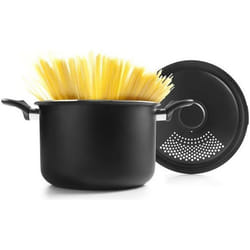 IBILI - Marmite pour les pâtes avec couvercle-égouttoir 22 cm Aluminium Antiadhésif Compatible avec l’induction