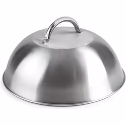 Cloches pour plancha - Inox - 23.2 cm - Anse inox - Hauteur 7.5 cm - Idéal pour tenir au chaud