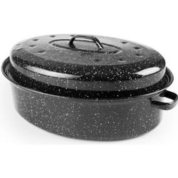 IBILI - Cocotte ovale noire 38 x 28 x 15 cm Acier émaillé