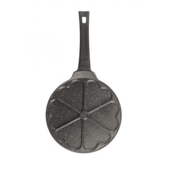 Poêle à crêpes - IBILI - 6 coeurs - Fonte daluminium - Antiadhésif - 26 cm