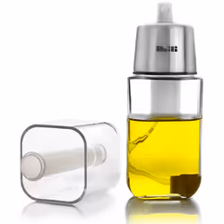Ibili 701218 distributeur huile / vinaigre 0,18 L Bouteille Verre, Acier inoxydable Acier inoxydable, Transparent