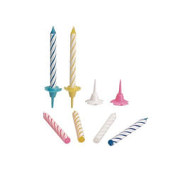 Ibili 756200 bougie et bougie magique Bleu, Multicolore, Rose, Blanc 12 pièce(s)
