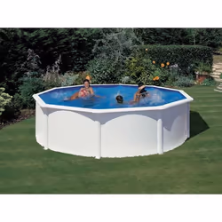 Piscine hors-sol en acier Gré Fidji ronde 480 x 122 m - Filtre à sable - 1745 m3