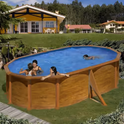 Kit piscine hors-sol - GRE - Mauritius - Acier - Ovale - 500 x 300 x h132 cm