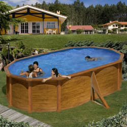 Kit piscine hors-sol - GRE - Mauritius - Acier - Ovale - 500 x 300 x h132 cm