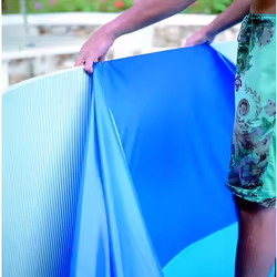 Liner pour piscine ronde - GRE - Diamètre 300cm - Hauteur 65cm - PVC - Bleu