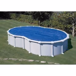Gre CPROV500, Couverture solaire de piscine, Forme 8 de chiffre, Bleu, 5000 mm, 0,18 mm, 4,72 m