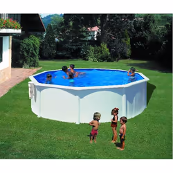 Gre KITPR453 piscine hors sol Rond 17450 L Bleu, Blanc