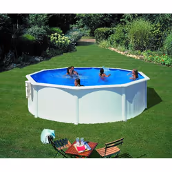 Gre KITPR353 piscine hors sol Rond 10102 L Bleu, Blanc - Vue supplémentaire 9