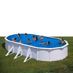 Gre KIT730ECO piscine hors sol Oval 25320 L Blanc