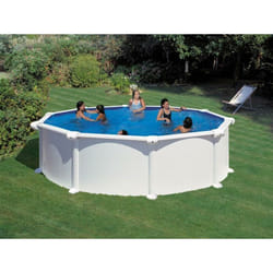 Piscine acier blanc Atlantis ronde 4,80 x 1,32 m - Gré