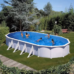 Gre KITPROV918 piscine hors sol Oval 43595 L Blanc