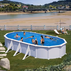 Gre KITPROV738 piscine hors sol Oval 28217 L Blanc