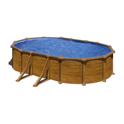 Gre KIT610W piscine hors sol Oval 20893 L Bleu, Bois