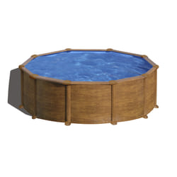 Gre KIT460W piscine hors sol Rond 17450 L Bleu, Bois