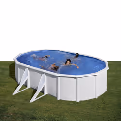 Gre KIT500ECOB, 14550 L, Piscine hors sol, Enfants et adultes, Echelle, Bleu, Blanc