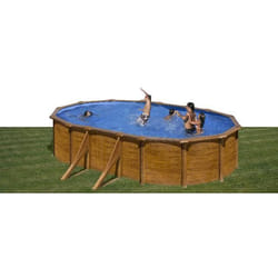 Gre KIT500W piscine hors sol Oval 14550 L Bois