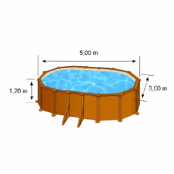 Gre KIT500W piscine hors sol Oval 14550 L Bois - Vue supplémentaire 9