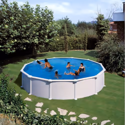 Gre KITPR358 piscine hors sol Rond 11250 L Bleu, Blanc